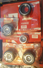LOTTO 4 RUOTE NUOVE PER FERRARI F2004 KYOSHO A SCOPPIO - RC - DE AGOSTINI