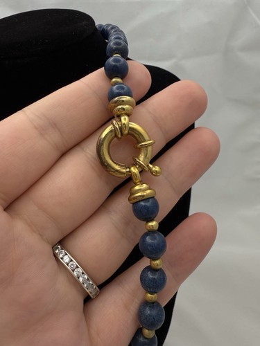 Collana vintage denim blu - collana,