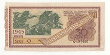 30 lire Biglietto di  Lotteria