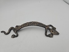  Maniglia per porta in metallo lucertola cancello pesante pull drop maniglia originale tavolo circa 14"