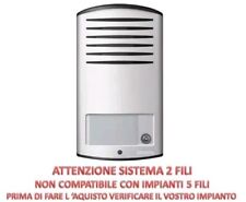 BTICINO terraneo 342911 2 fili pulsantiera audio 2 FILI con 1 tasto di chiamata