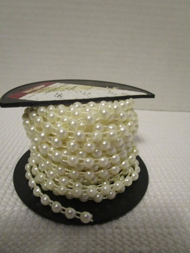 Wrights faux pearl trim - faux,