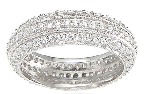 Anello eternity pave tre - anello,