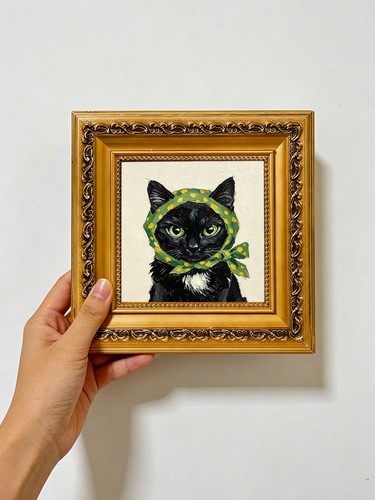 Gatto nero bandana - nero, in
