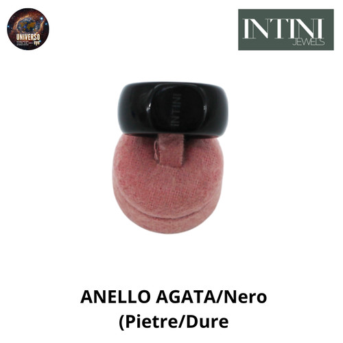 Anello agata nero - anello, agata/nero