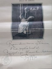 PAPA PIO XI (Achille Ratti; Desio, 31 maggio 1857 – VATICANO)-AUTOGRAFO 1920/30