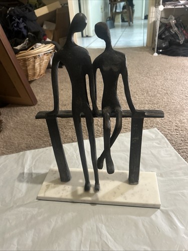 Statua coppia metallo - , pesante
