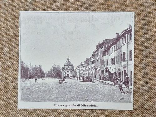 Mirandola nell 800 piazza - nell'800, la