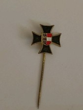 Miniature Honor Cross Croce Di Ferro Nera Austriaca Spilla Medaglia Militare
