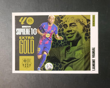 Lamine Yamal Barcelona Sticker Extra Gold  NEW Supreme 10 La Liga Este Panini 26