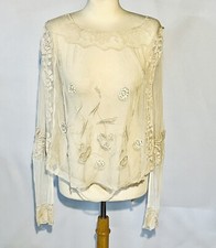 Camicia blusa maglia ricamata