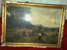 STAMPA D'EPOCA con cornice foglia oro