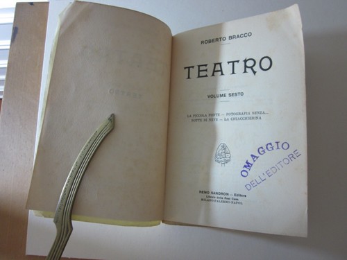 Libro roberto bracco - libro, teatro