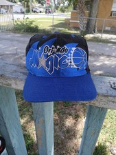 RARO Cappello Orlando Magic Logo Atletico Dente di Squalo Bdome 1a Generazione Logo NBA
