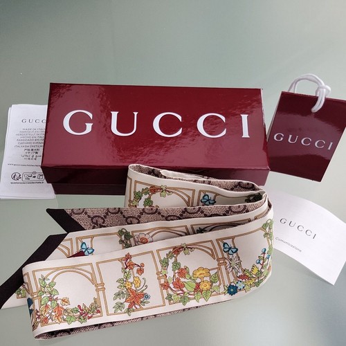 Gucci sciarpa seta nastro - seta,