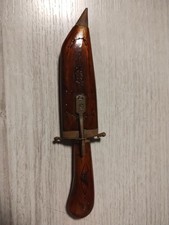 Coltello indiano vintage con fodero in legno