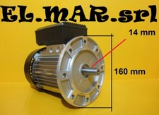 Motore Elettrico Monofase 0,5 HP 0,37 KW 1400 Giri Mec71 Flangiato B5 230V