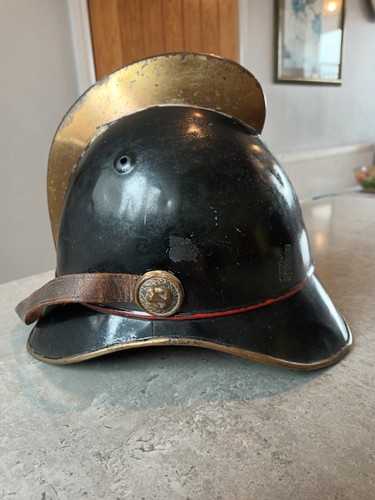 Antique fireman helmet - fireman's,