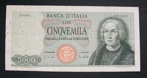 5000 lire 1970 cristoforo - lire,