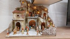 Presepe presepio napoletano San Gregorio Armeno  con forno e fontana40X35X39H CM