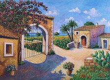 Quadri dipinti di paesaggi e