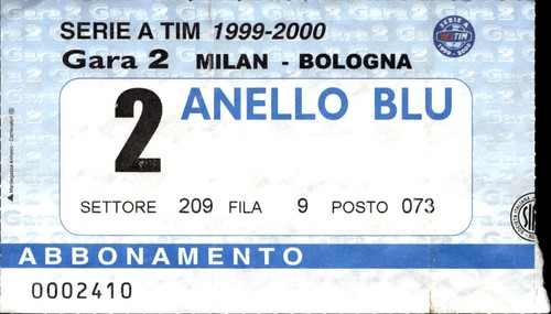 Biglietto stadio serie - biglietto, a