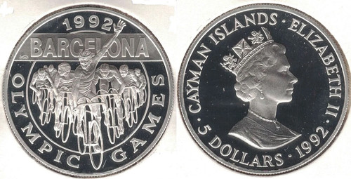 Moneta isole cayman silver - 5$,