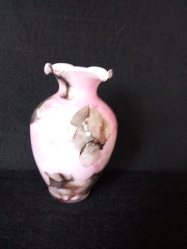 Vaso fiori rosa vetro - vaso,