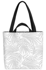 Foglie tropicali beige palma borsa giungla piante fiori giardino terrazza flo