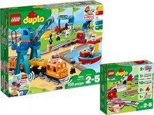 LEGO Duplo 10875 10882 Treno merci Cargo Train Set binari ferroviari N9/18 