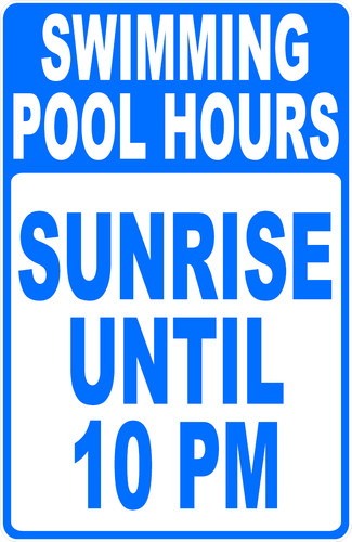 Insegna ore piscina alba fino - insegna,