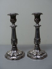 COPPIA CANDELABRI INGLESI XIX