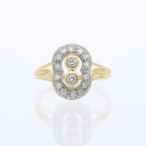 Anello oro diamanti - , 750