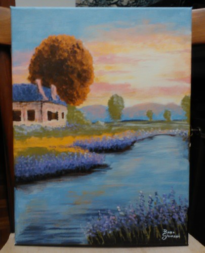 Dipinto paesaggio su - ,