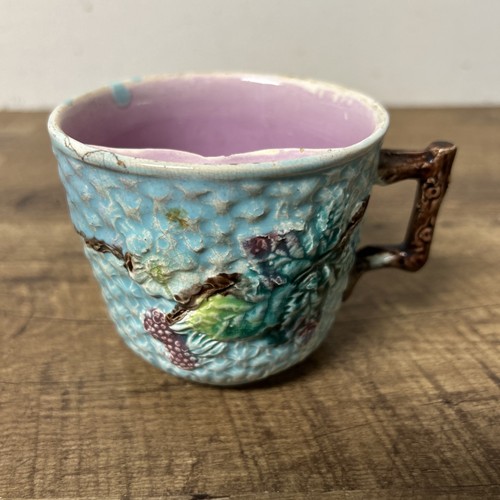 Antica tazza baffi maiolica - tazza, in