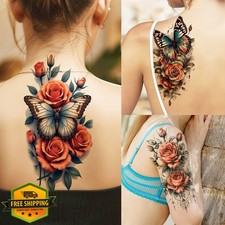 Tatuaggi temporanei fiori rosa