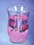 Candela gel vasetto rosa