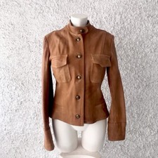 BATA GIACCA GIUBBOTTO VERA PELLE MARRONE NOCE CHESTNUT 46 ZARA GUESS LIUJO