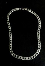 Collana catena cubana in Acciaio Inox-Argento