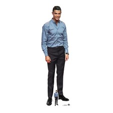 Ronaldo Calciatore Cartonato A Grandezza Naturale Blu Con Mini Standee Gratuito