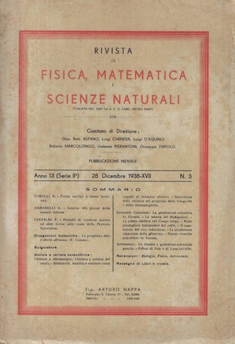 Rivista fisica matematica - rivista, fisica,