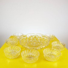 set da macedonia vintage in vetro molato