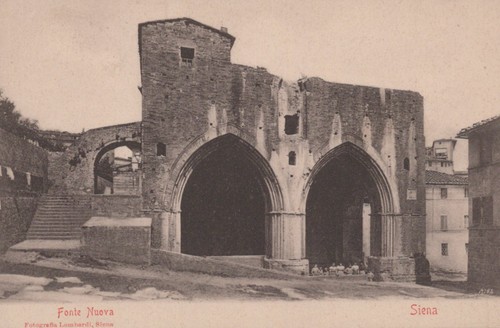 Cartolina siena toscana fonte - cartolina,