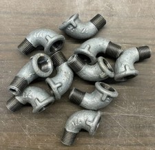 Gomito femmina  maschio 1/4 in ferro zincato curva 90° raccordo idraulica tubi