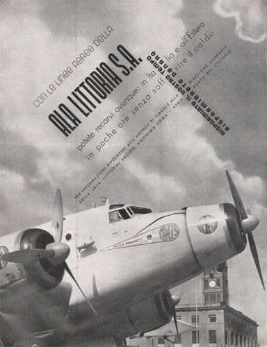 Pubblicita 1939 ala littoria - 1939,