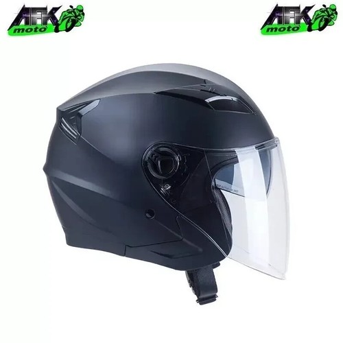 Casco jet nero opaco con - casco,