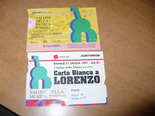 Biglietto tickets concerto - tickets,