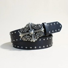 Chrome Style Y2K Black Belt