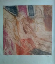 Volpini Renato "Composizione n.1" 1963 Acquaforte/Acquatinta cm.70x78 copia:7/10