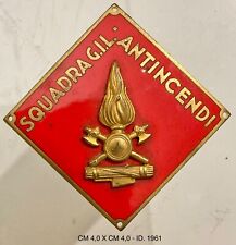 SQUADRA GIOVENTÙ ITALIANA LITTORIO ANTINCENDI SCUDETTO VIGILI DEL FUOCO POMPIERI